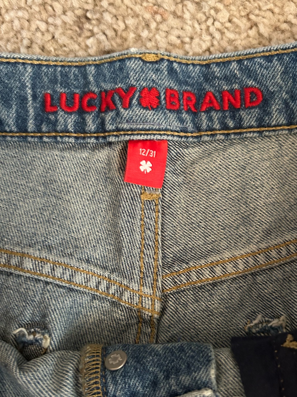 🌀Lucky Brand NWT Distressed Denim Shorts - Blue - Picture 6 of 12